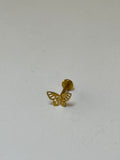 Labret Mariposa Dorada - piercings Mundo Chic