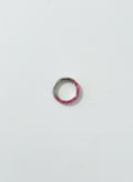 Aro clicker con opalo de colores. Titanio. - piercings Mundo Chic