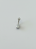 Piercing ombligo titanio 14G, con zirconias ovalo - piercings Mundo Chic