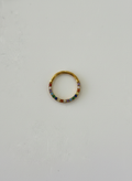 Piercing clicker titanio 16G, con zirconias multicolor - piercings Mundo Chic