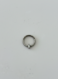 Piercing clicker titanio 16G, arito con zirconias y 1 zirconia gota - piercings Mundo Chic