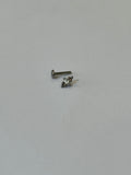 Piercing labret titanio 16G, zirconia ovalo al centro y balines mini - piercings Mundo Chic