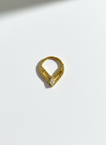 Piercing clicker titanio 16G, zirconia ovalada sobre triangulo - piercings Mundo Chic