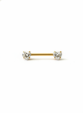 Piercing pezon titanio 14G,  zirconia corazon - piercings Mundo Chic