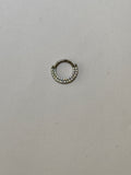 Piercing Titanio Argolla 2 Filas Dorado Zirconias - piercings Mundo Chic