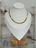 Cadena snake ancha dorada - collares Mundo Chic