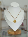Collar con dije de destello con zirconia al centro. - collares Mundo Chic