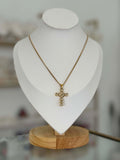 Collar cruz zirconias corazón  - collares Mundo Chic