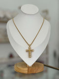 Collar cruz doble con zirconias premium. - collares Mundo Chic
