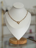 Collar dorado con broche de timón - collares Mundo Chic