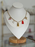 Collar dorado ositos con cereza - collares Mundo Chic