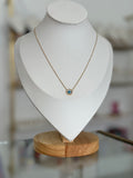 Collar dorado con dije de ojo con circonias - collares Mundo Chic