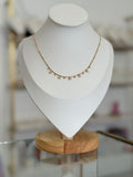 Collar cola de raton con dijes pequeños de balines y zirconias. - collares Mundo Chic
