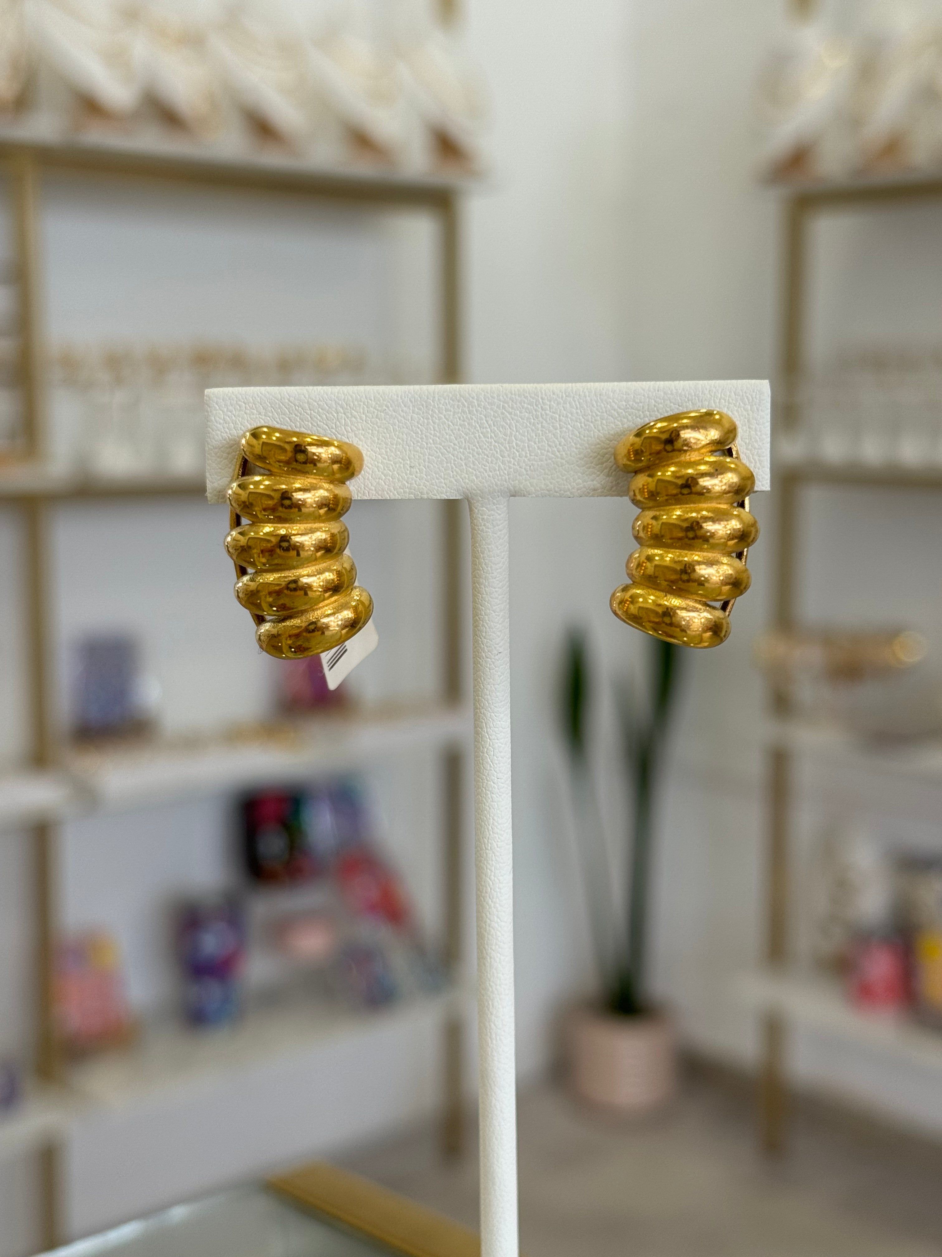 Aretes simuladores,  Acero Inoxidable - aretes Mundo Chic