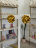 Aretes Cuerda Dorados Elegantes Sofisticados Acero - aretes Mundo Chic