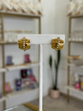 Aretes curvos con tira de zirconias - aretes Mundo Chic