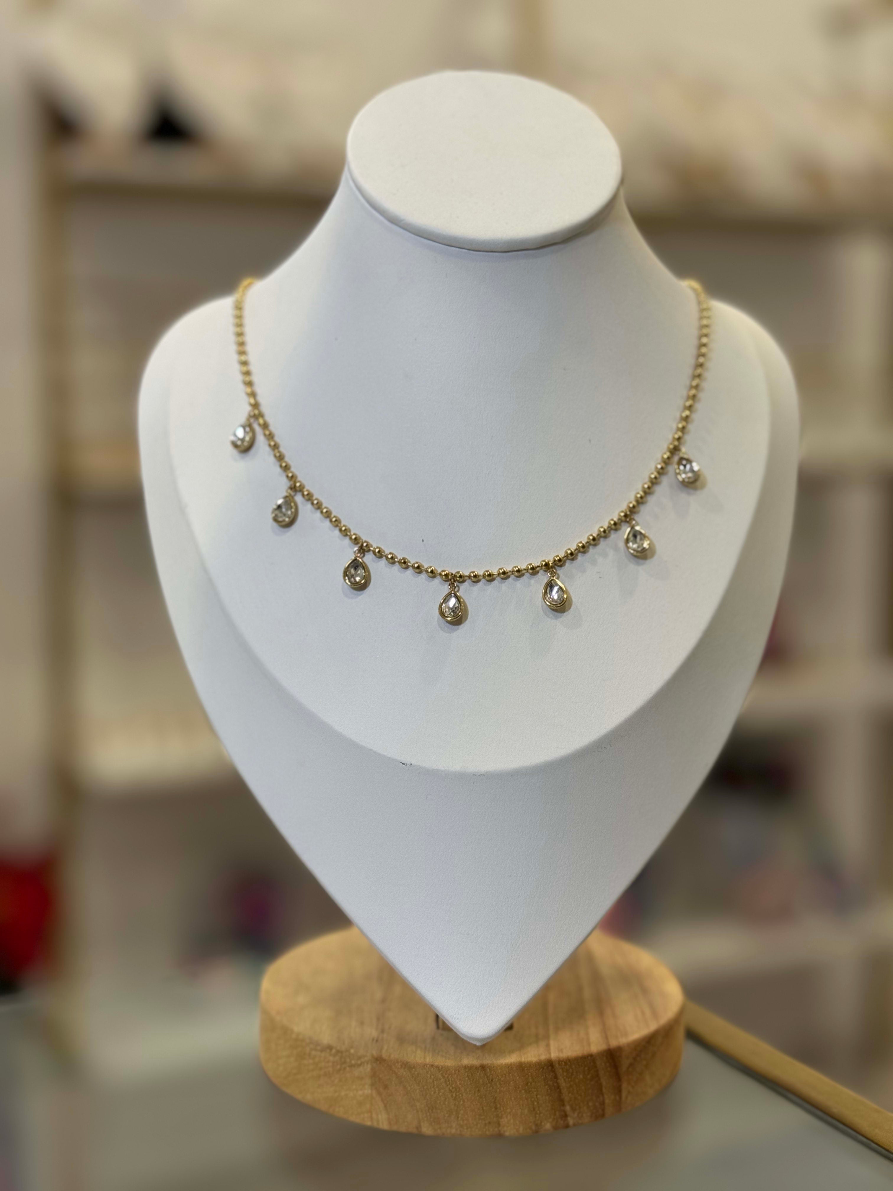 Collar gotitas de zirconias. - collares Mundo Chic