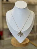 Collar Ojo turco dorado con 22 zirconias. - collares Mundo Chic