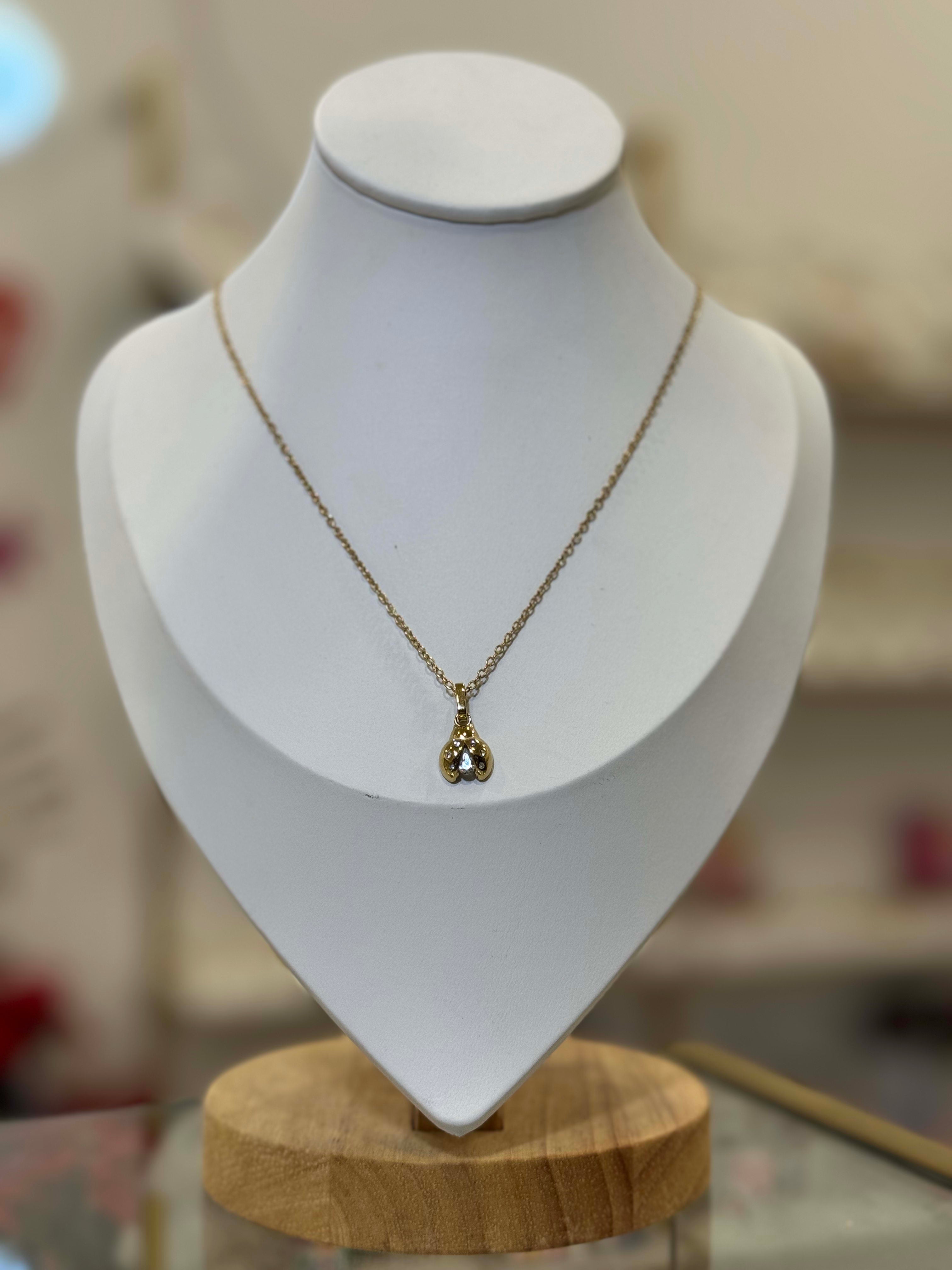 Collar con dije de catarina mini y zirconias. - collares Mundo Chic