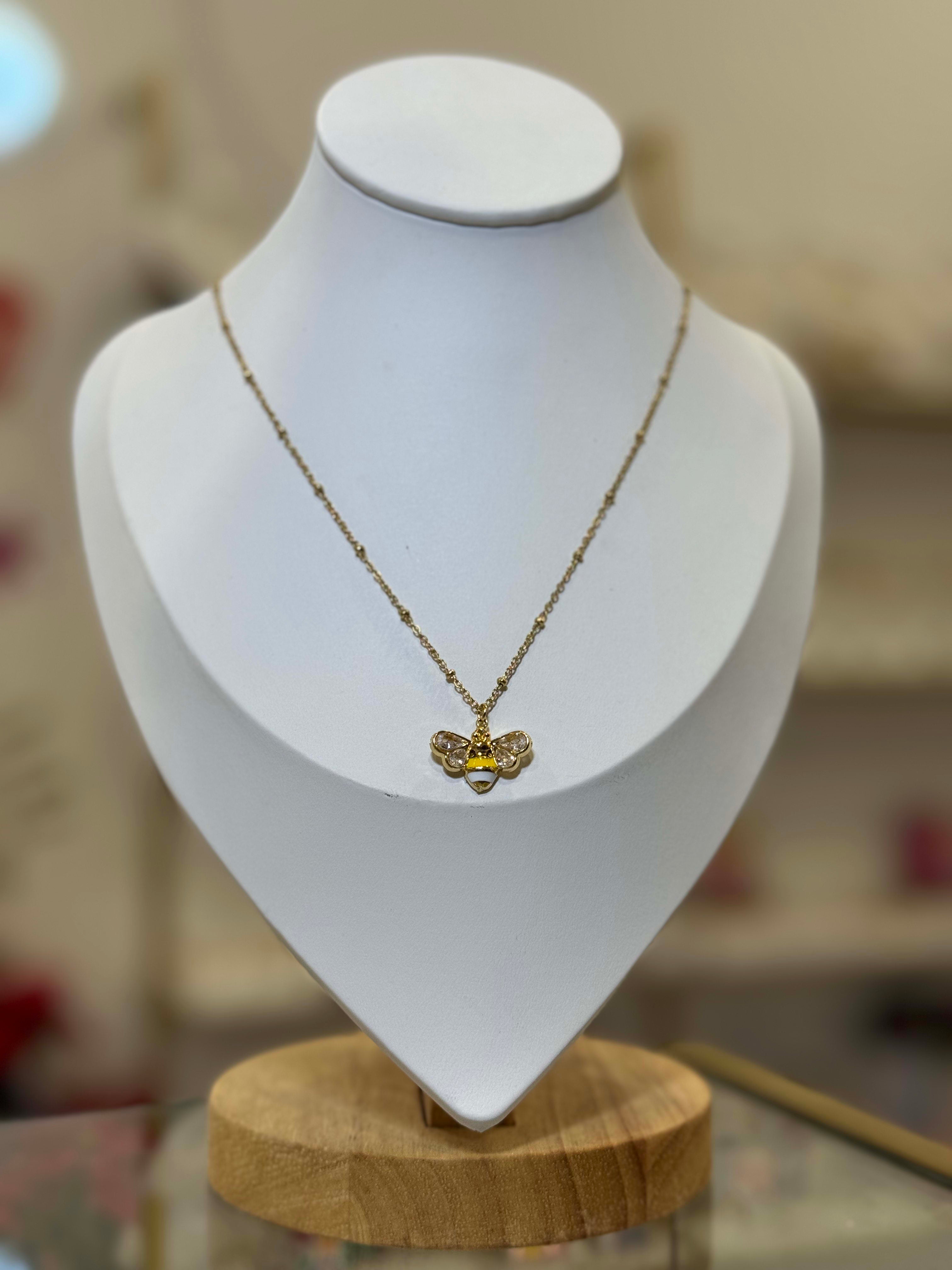 Collar dije abejita esmaltada. - collares Mundo Chic