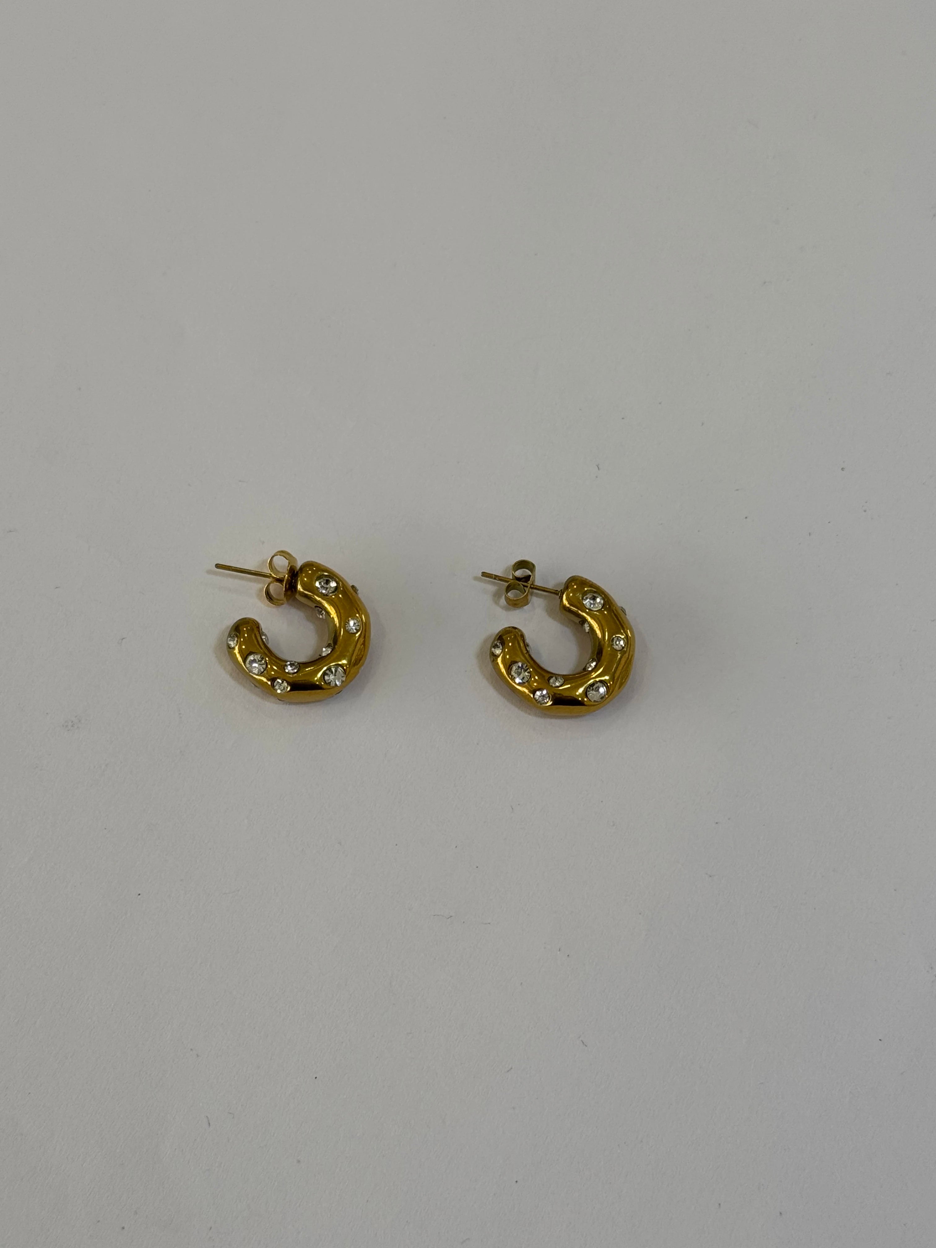 Aretes Acero Inoxidable 18k - 110 - aretes Mundo Chic