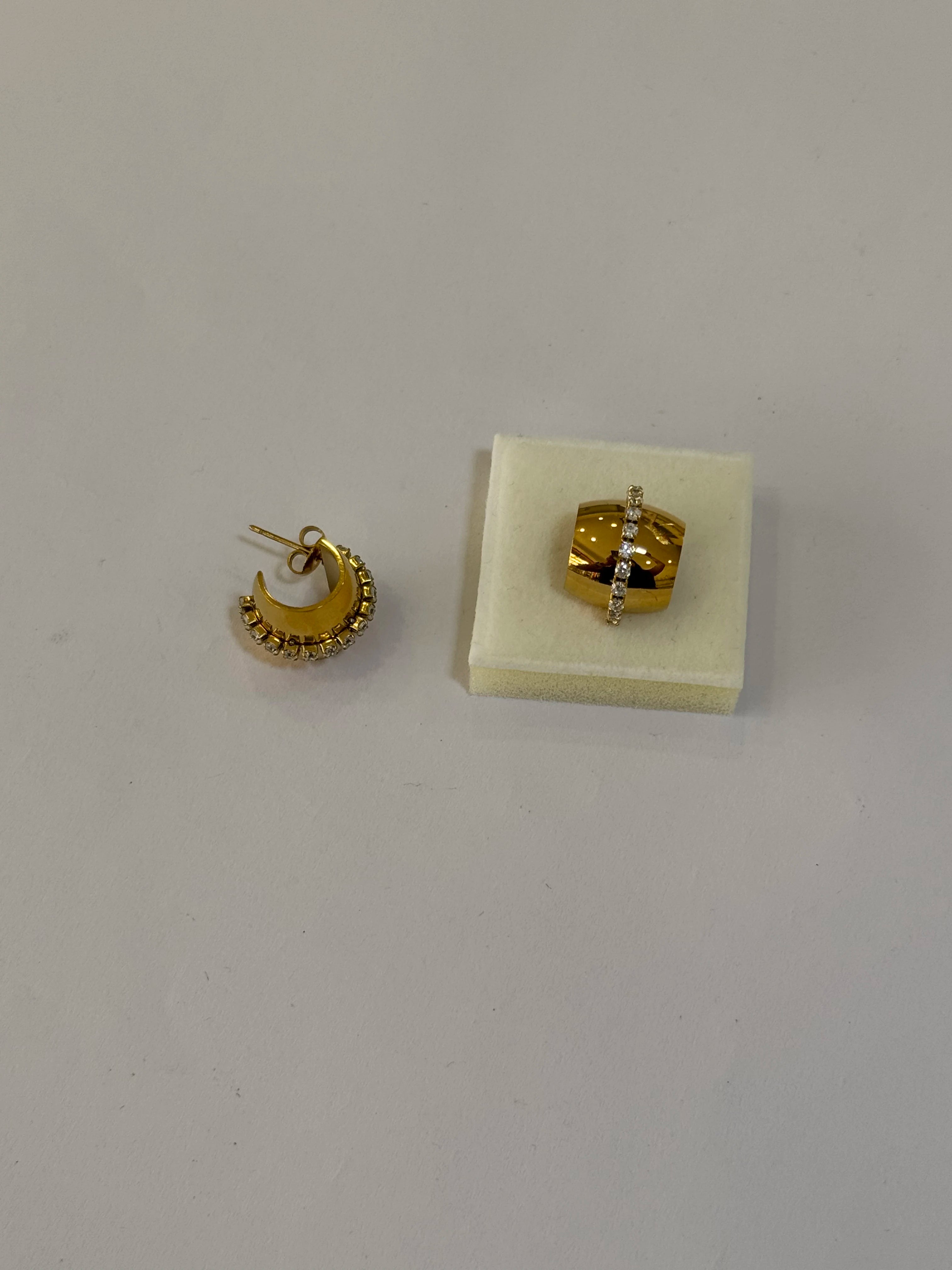 Aretes Barrio Acero Inoxidable 18k - 108 - aretes Mundo Chic