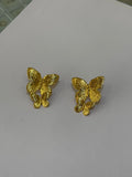 Aretes Mariposas Acero Inoxidable 18k - aretes Mundo Chic
