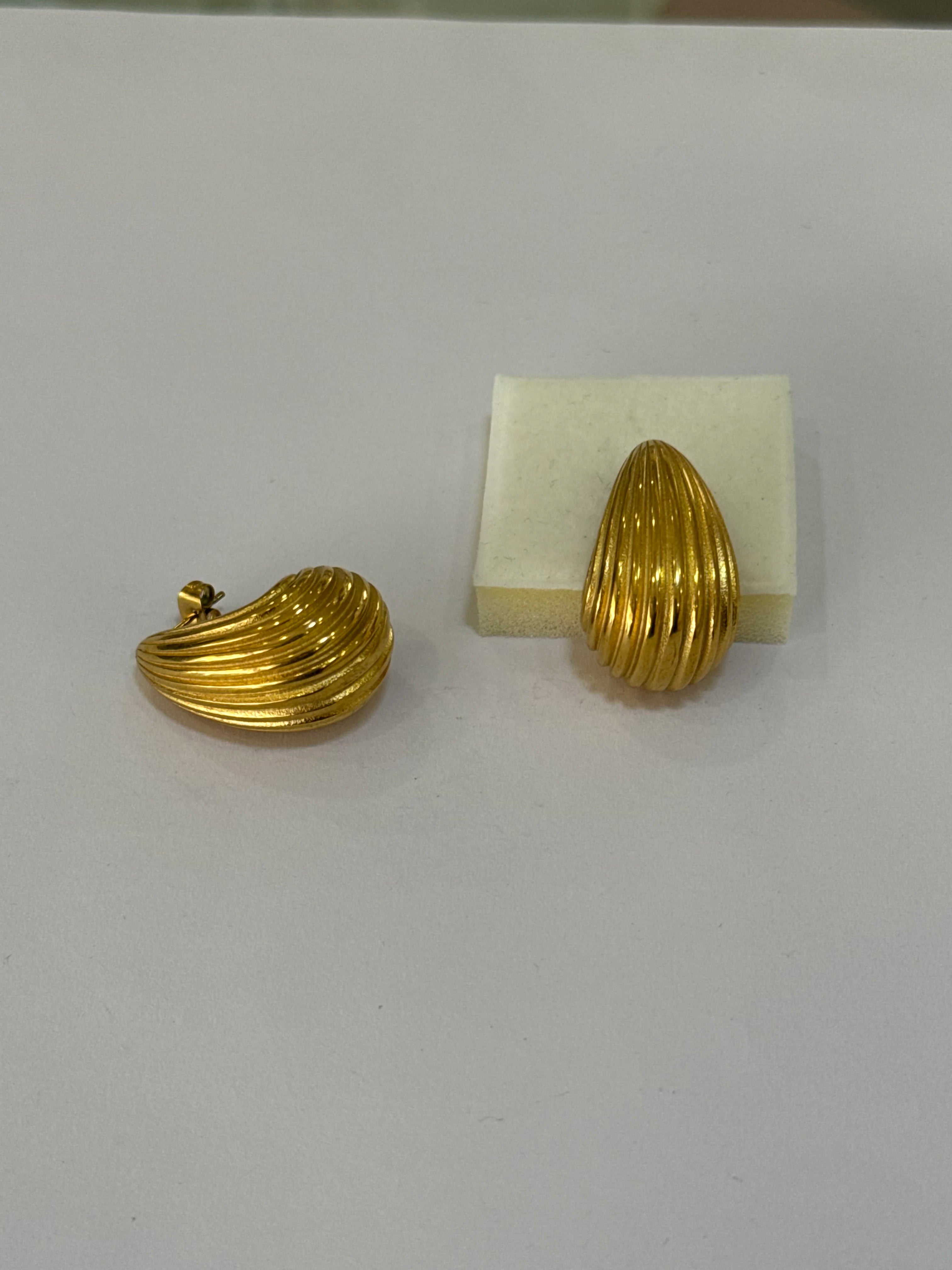 Aretes Acero Inoxidable 18k - 92 - aretes Mundo Chic