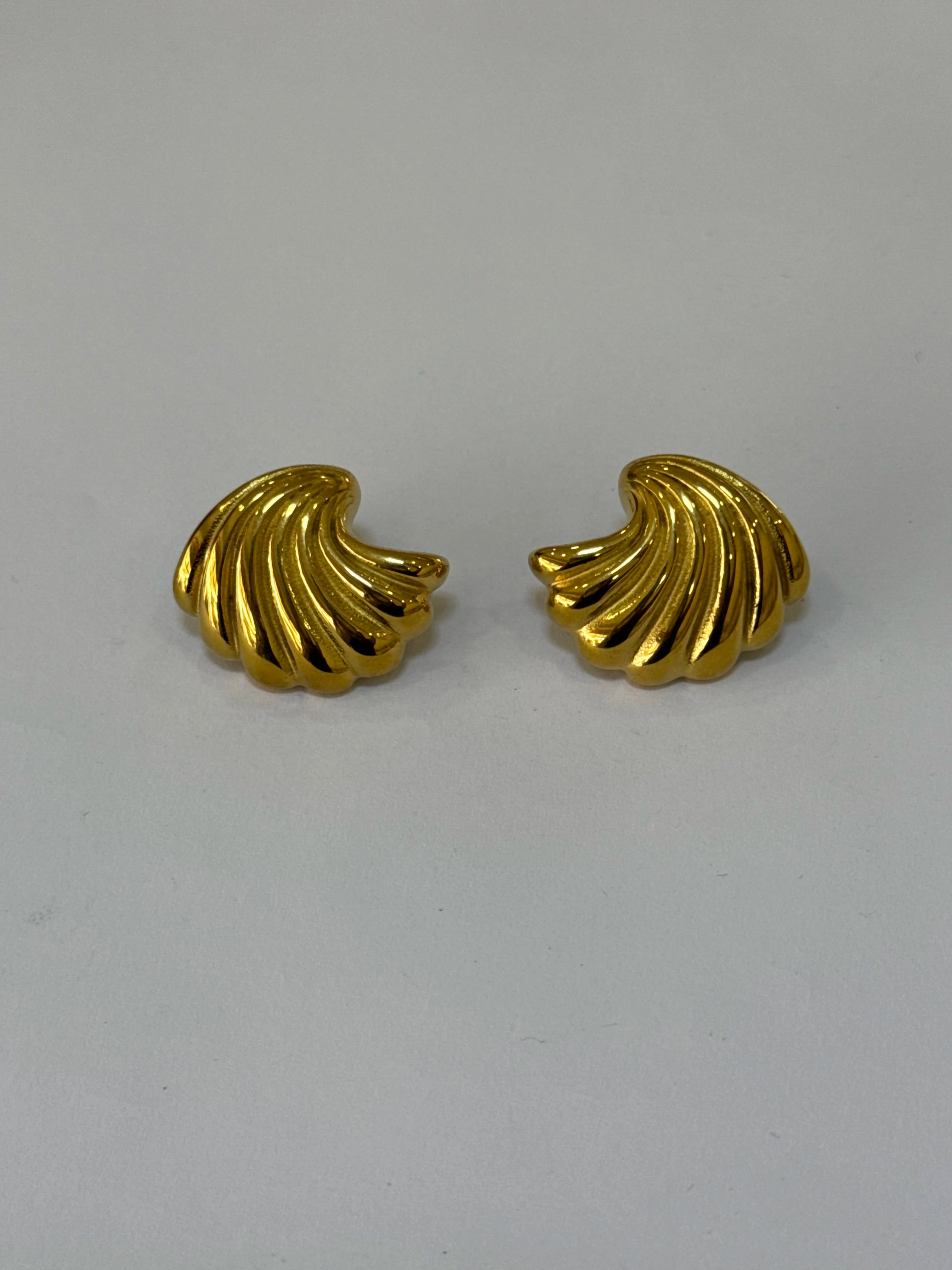 Aretes Acero Inoxidable 18k - 90 - aretes Mundo Chic