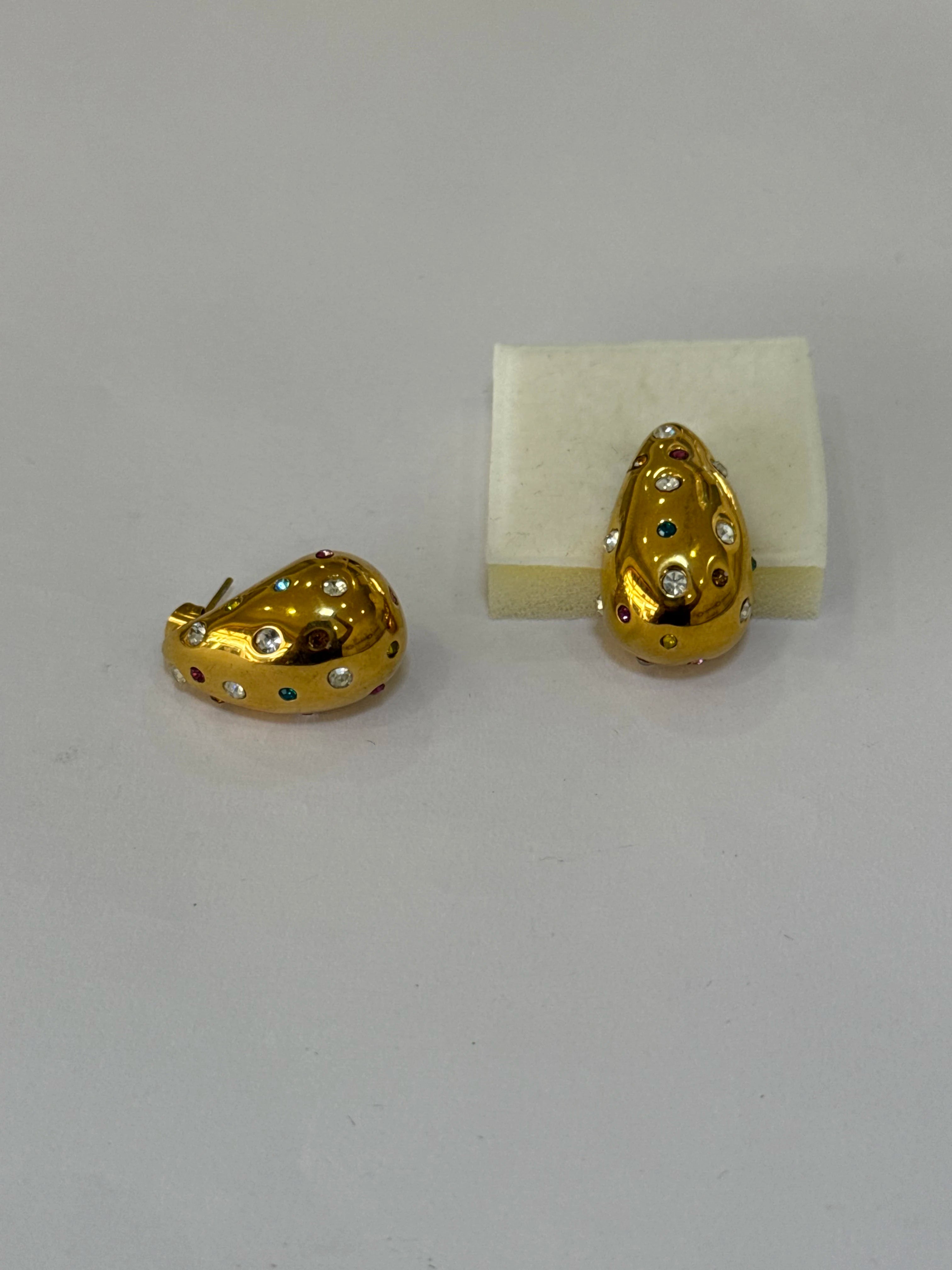 Aretes Acero Inoxidable 18k - 89 - aretes Mundo Chic