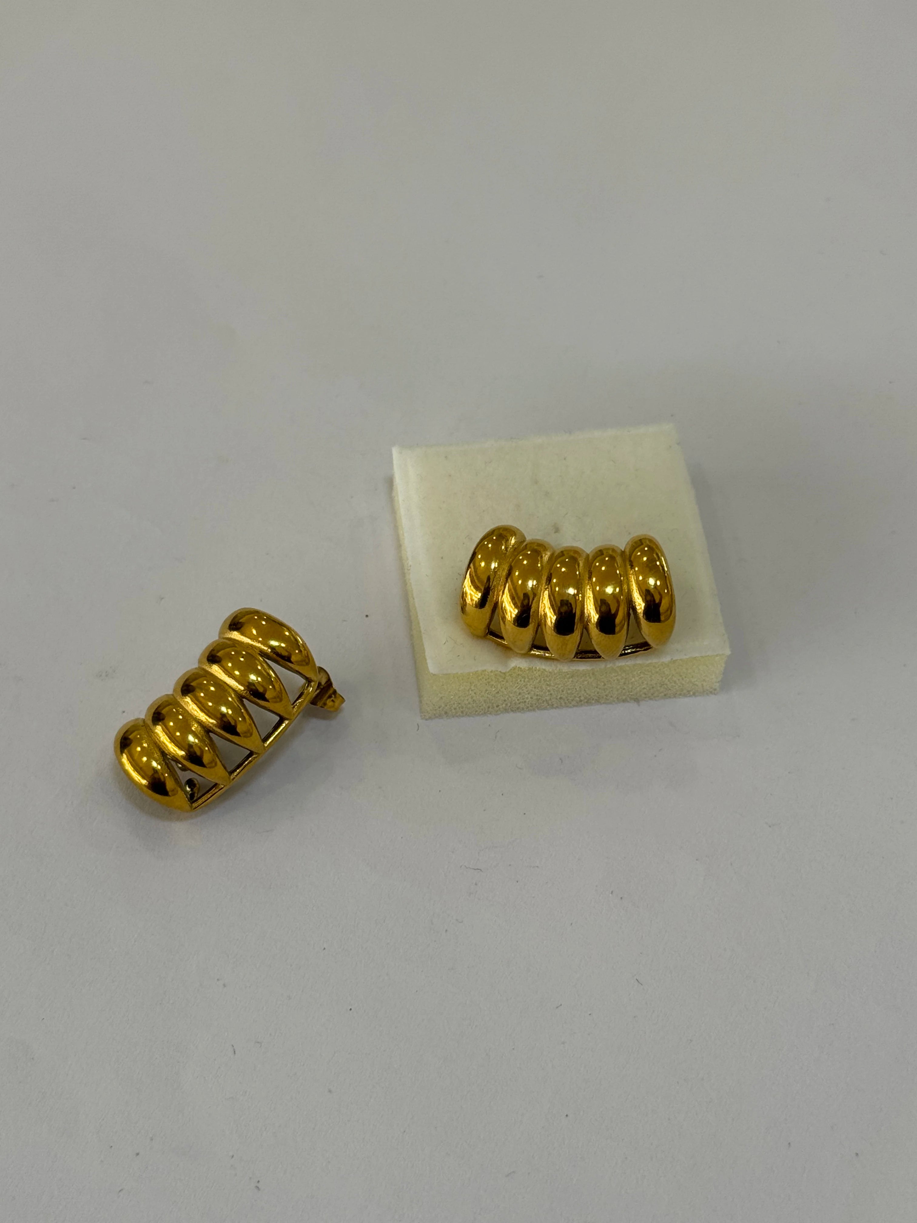 Aretes Acero Inoxidable 18k - 83 - aretes Mundo Chic