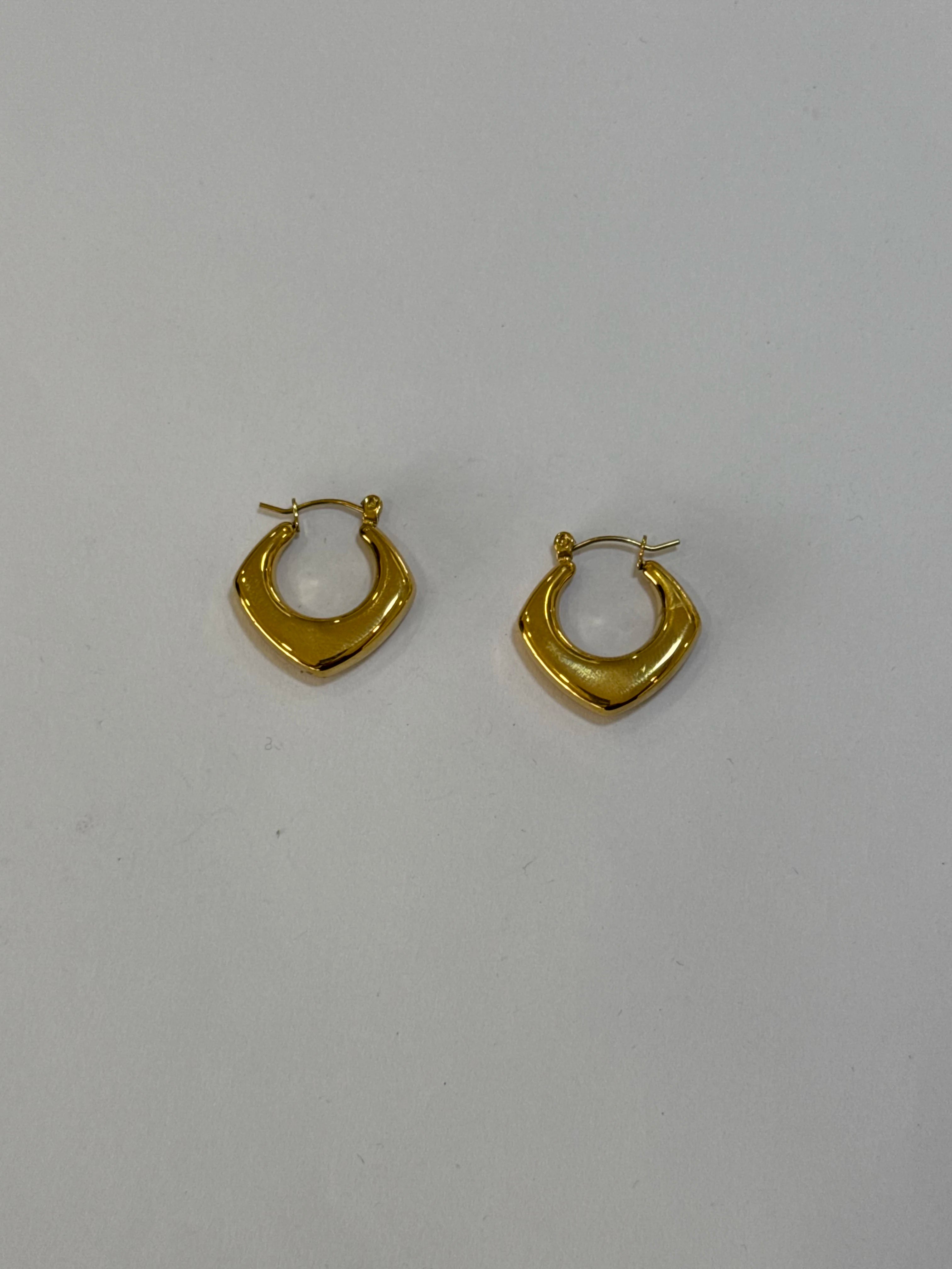 Aretes Acero Inoxidable 18k - 75 - aretes Mundo Chic