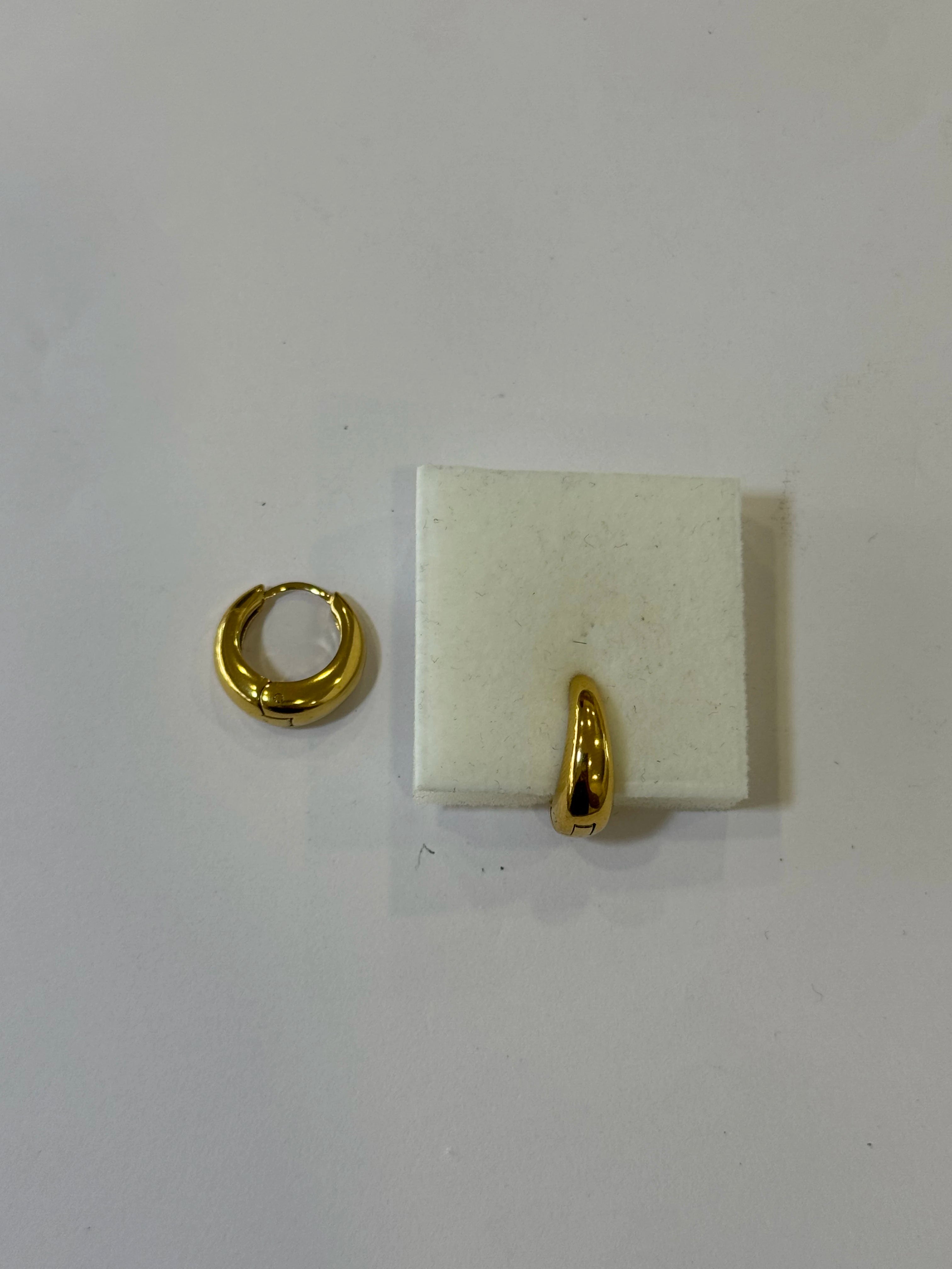 Aretes Acero Inoxidable 18k - 70 - aretes Mundo Chic