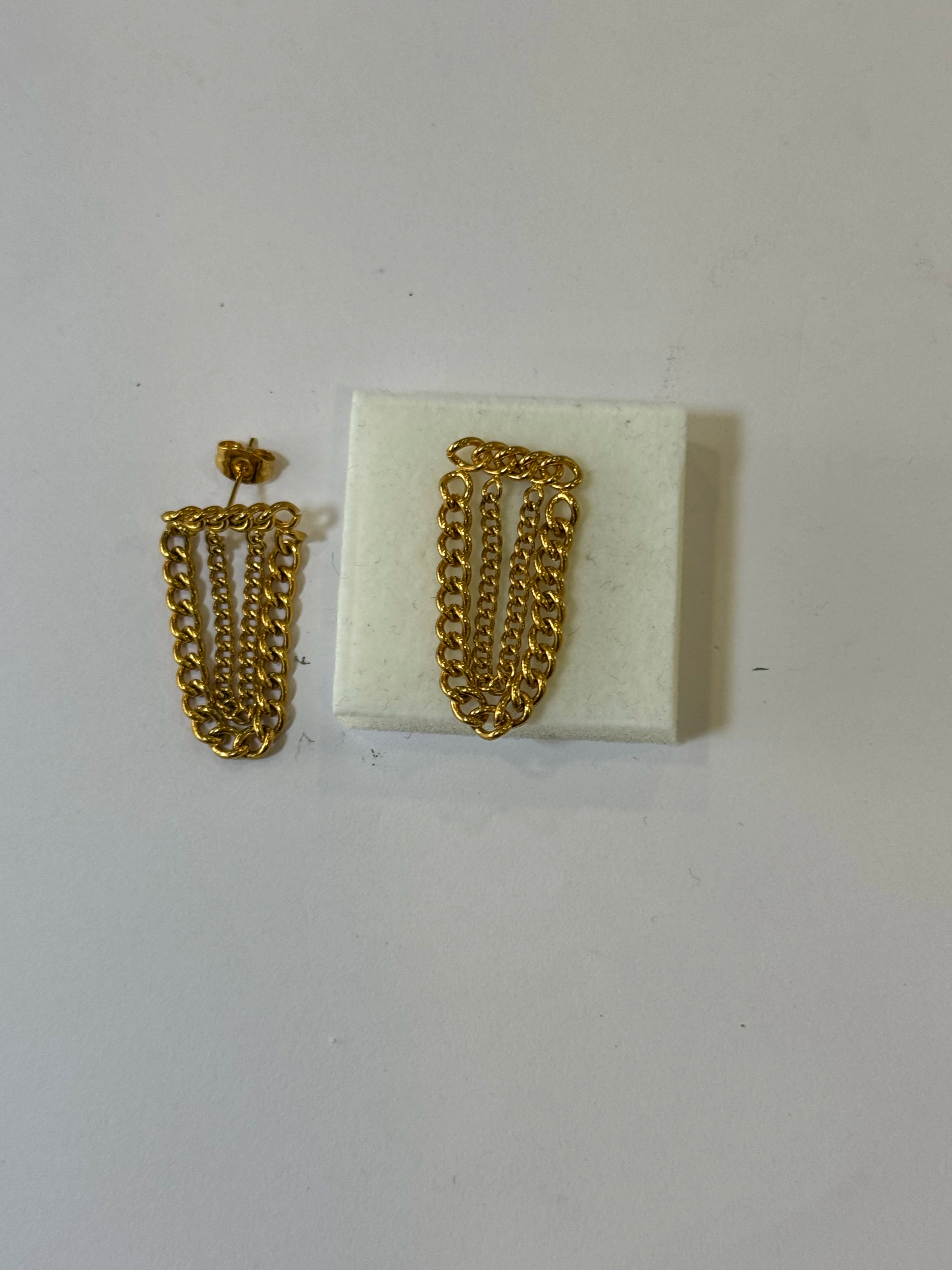 Aretes Acero Inoxidable 18k - 67 - aretes Mundo Chic