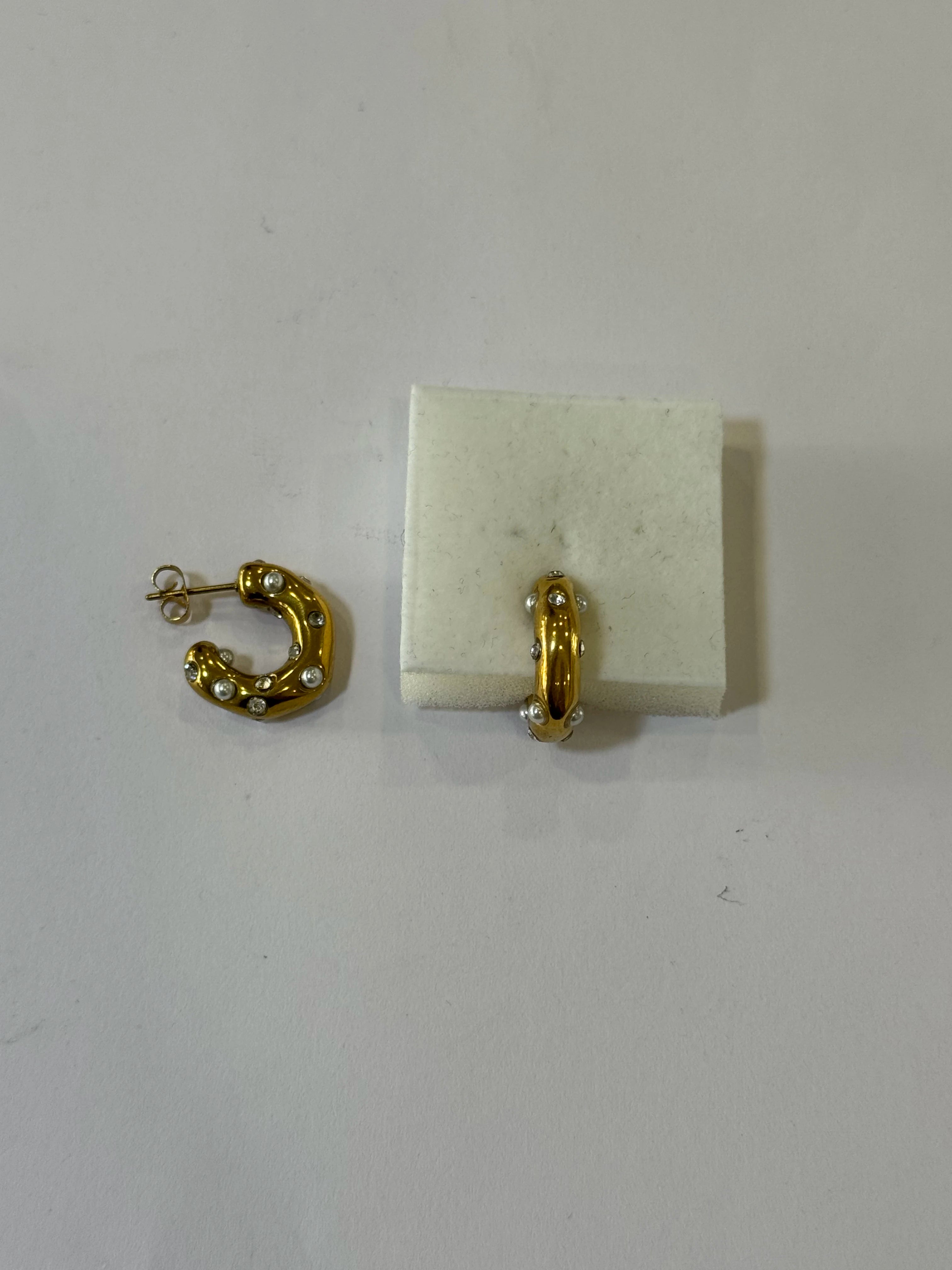 Aretes Acero Inoxidable 18k - 64 - aretes Mundo Chic