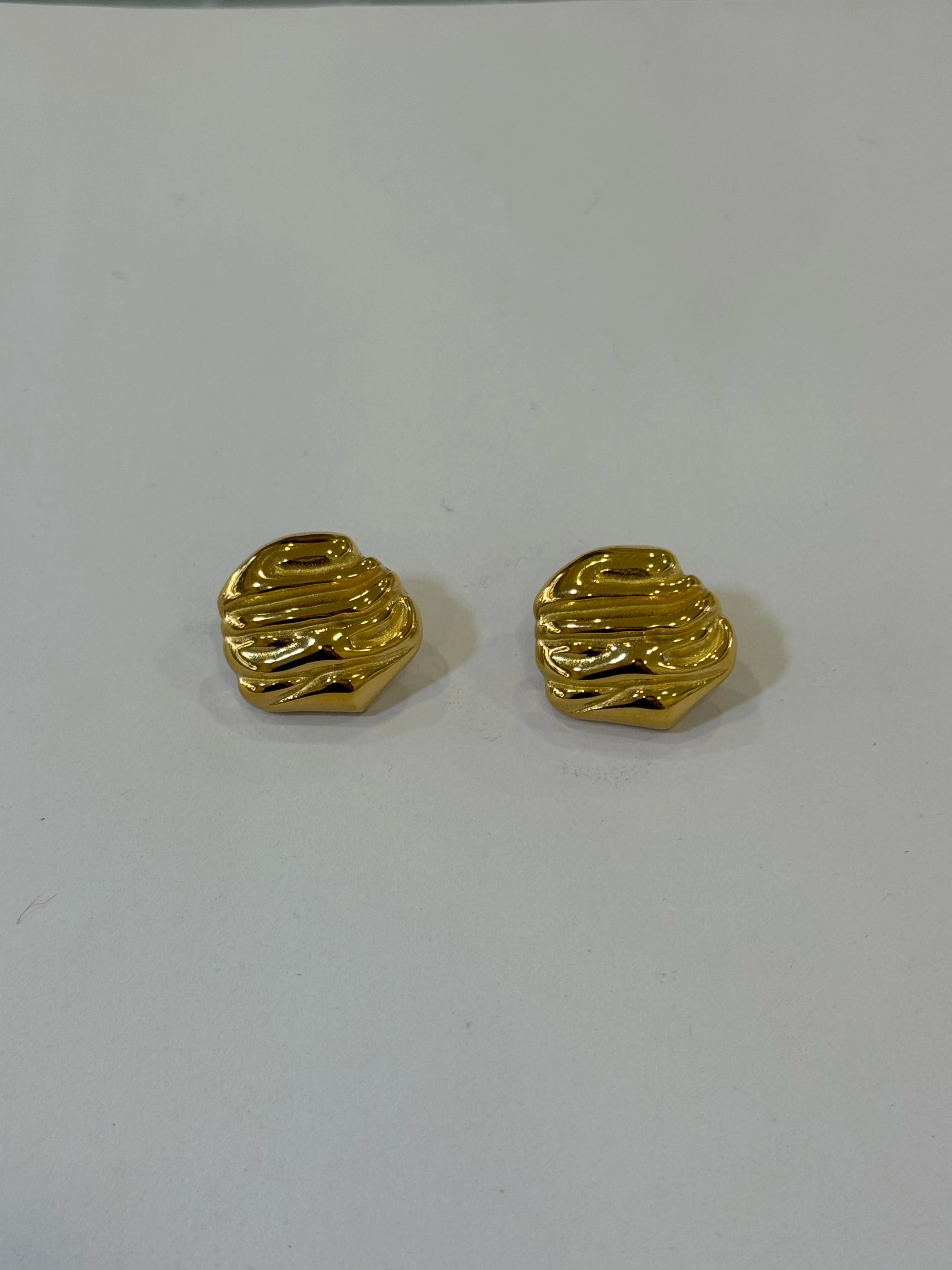Aretes Acero Inoxidable 18k - 56 - aretes Mundo Chic