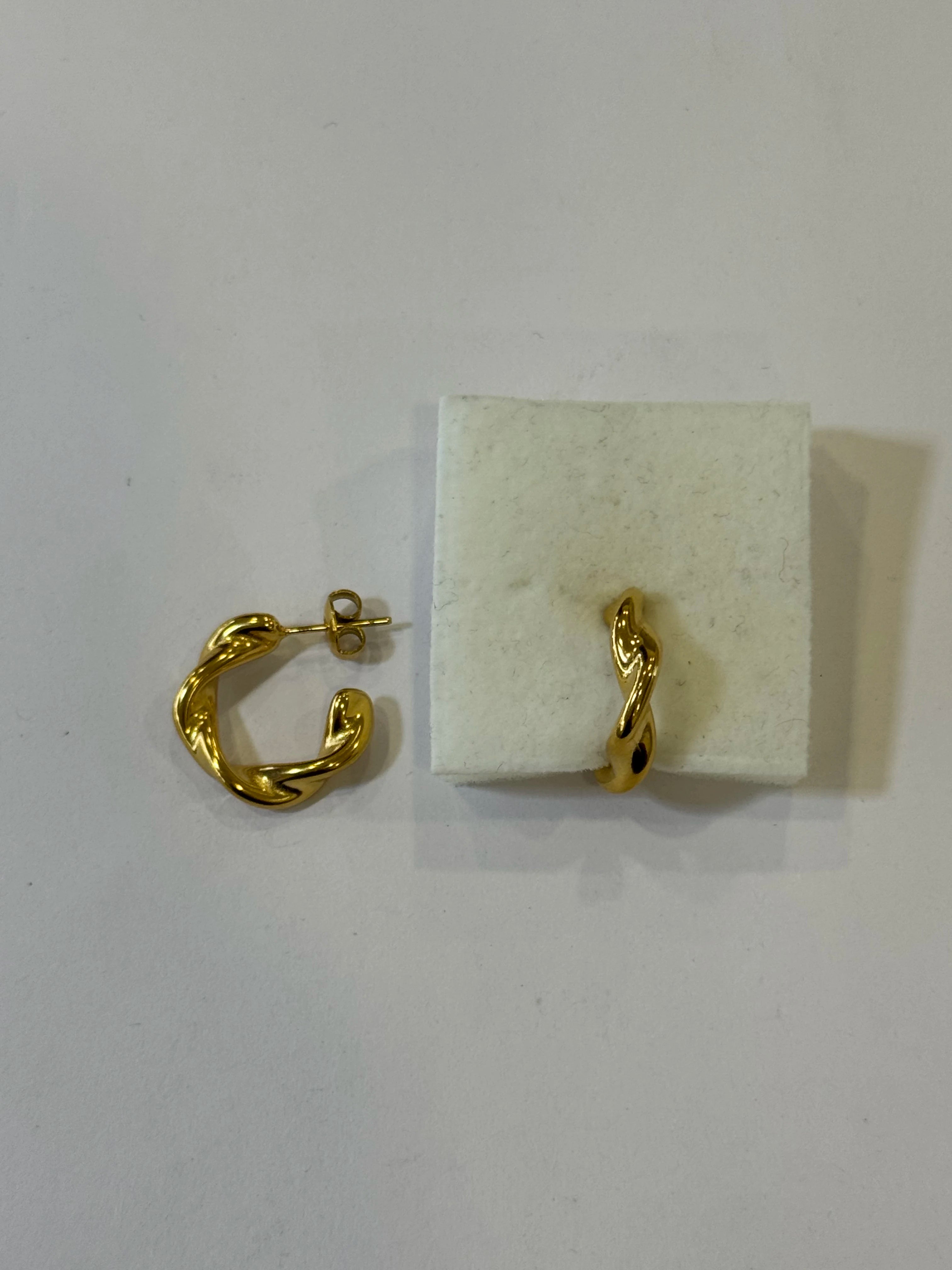 Aretes Acero Inoxidable 18k - 48 - aretes Mundo Chic