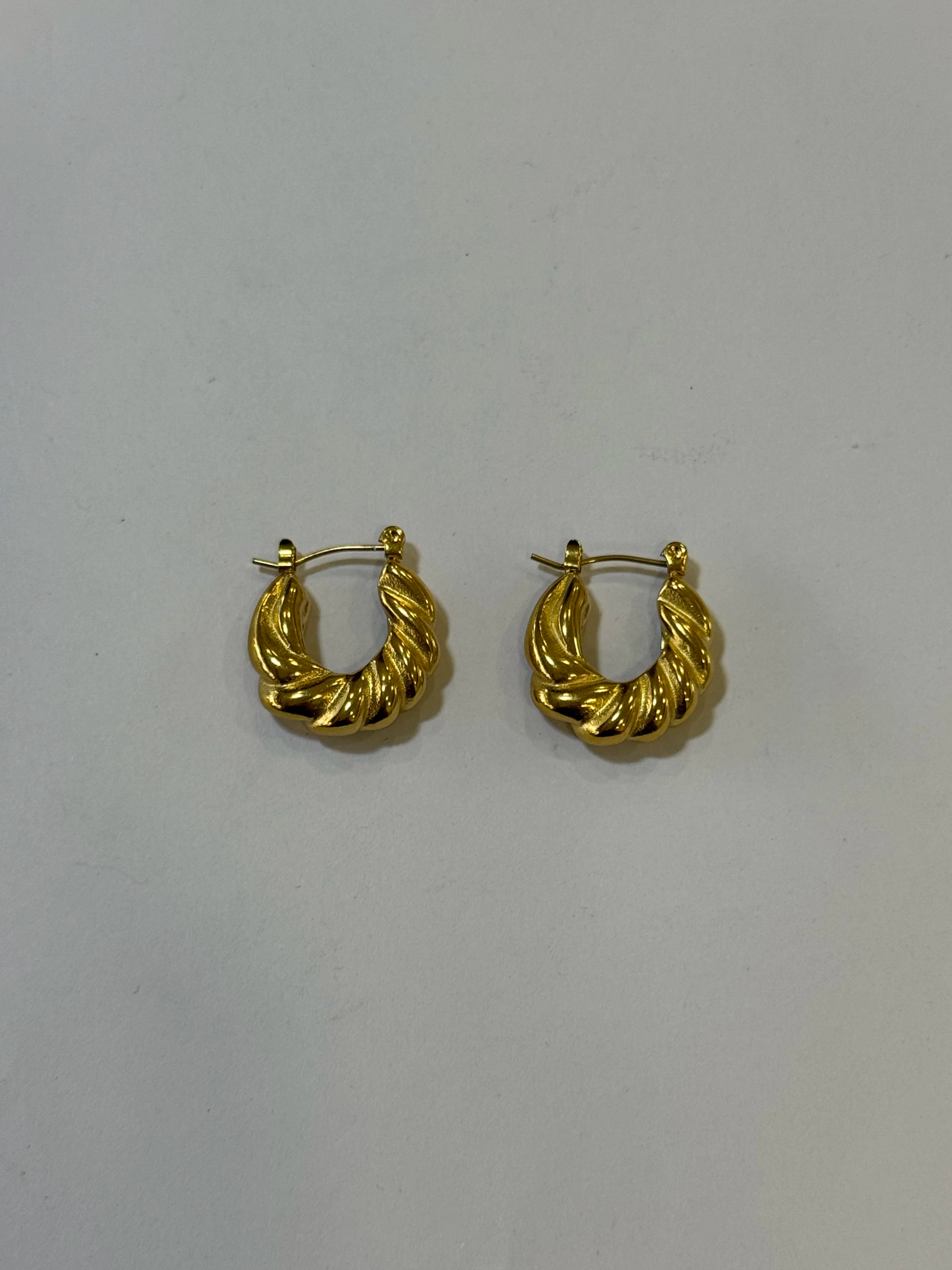 Aretes Acero Inoxidable 18k - 40 - aretes Mundo Chic