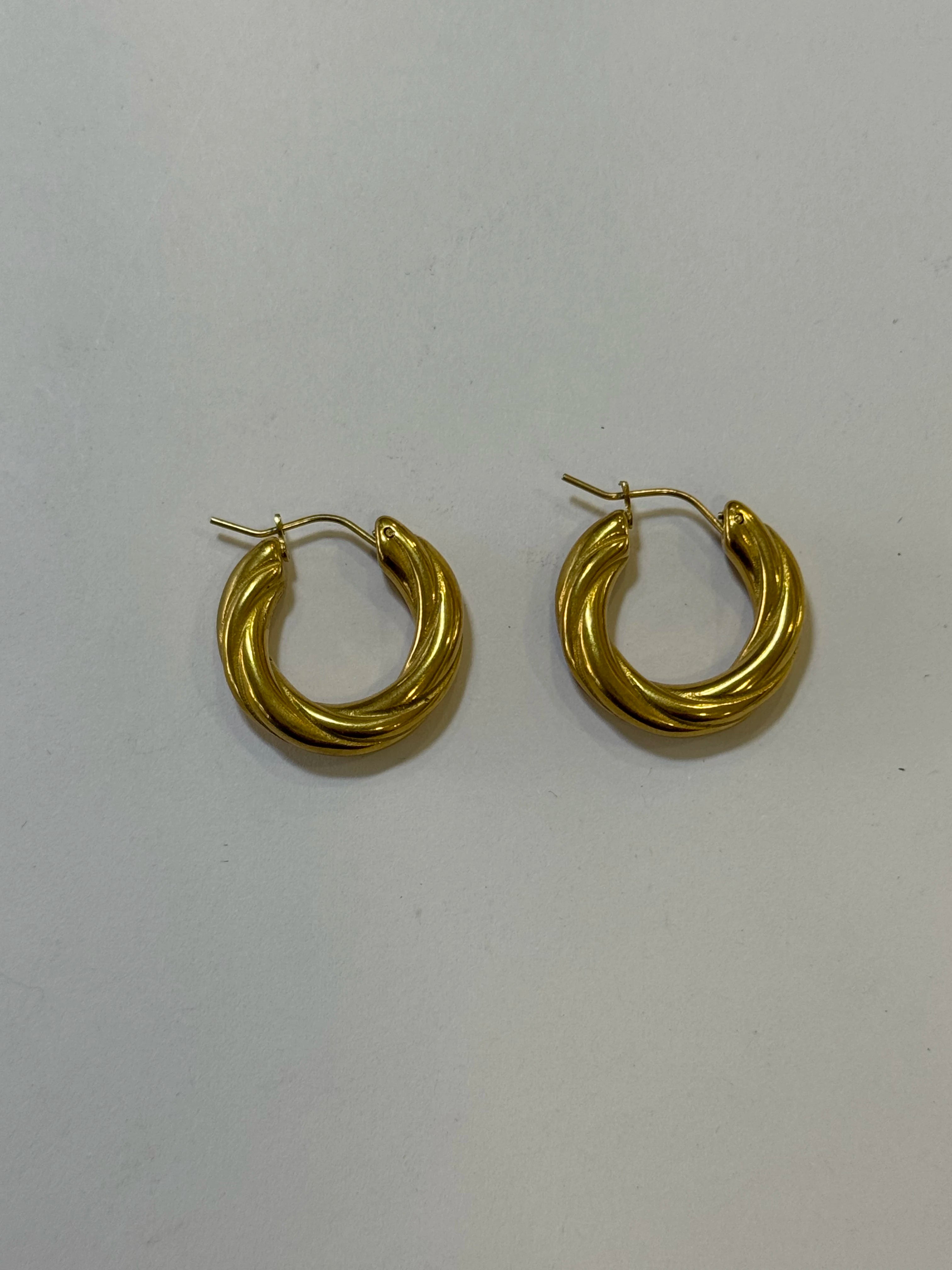 Aretes Acero Inoxidable 18k - 37 - aretes Mundo Chic