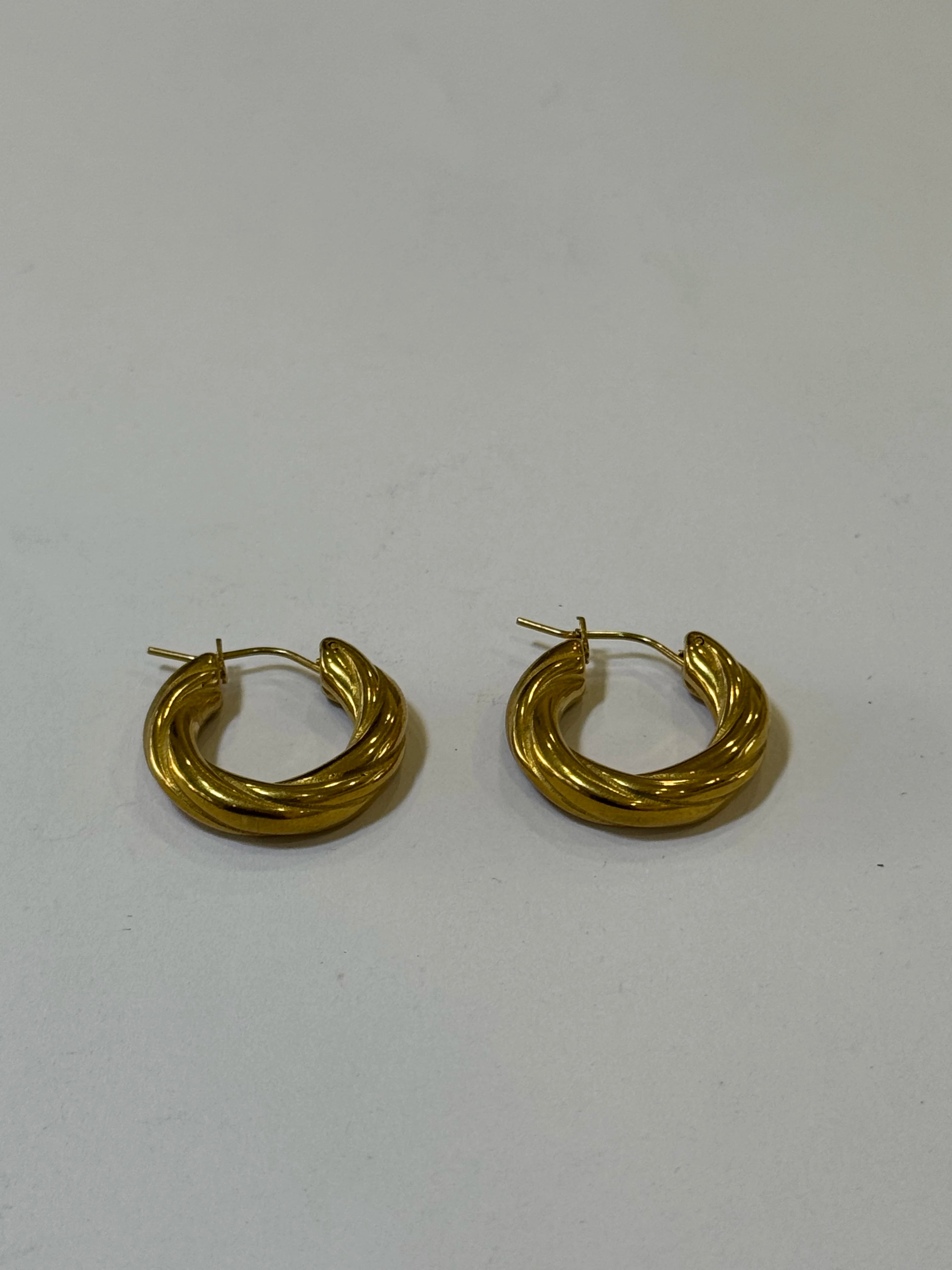 Aretes Acero Inoxidable 18k - 36 - aretes Mundo Chic