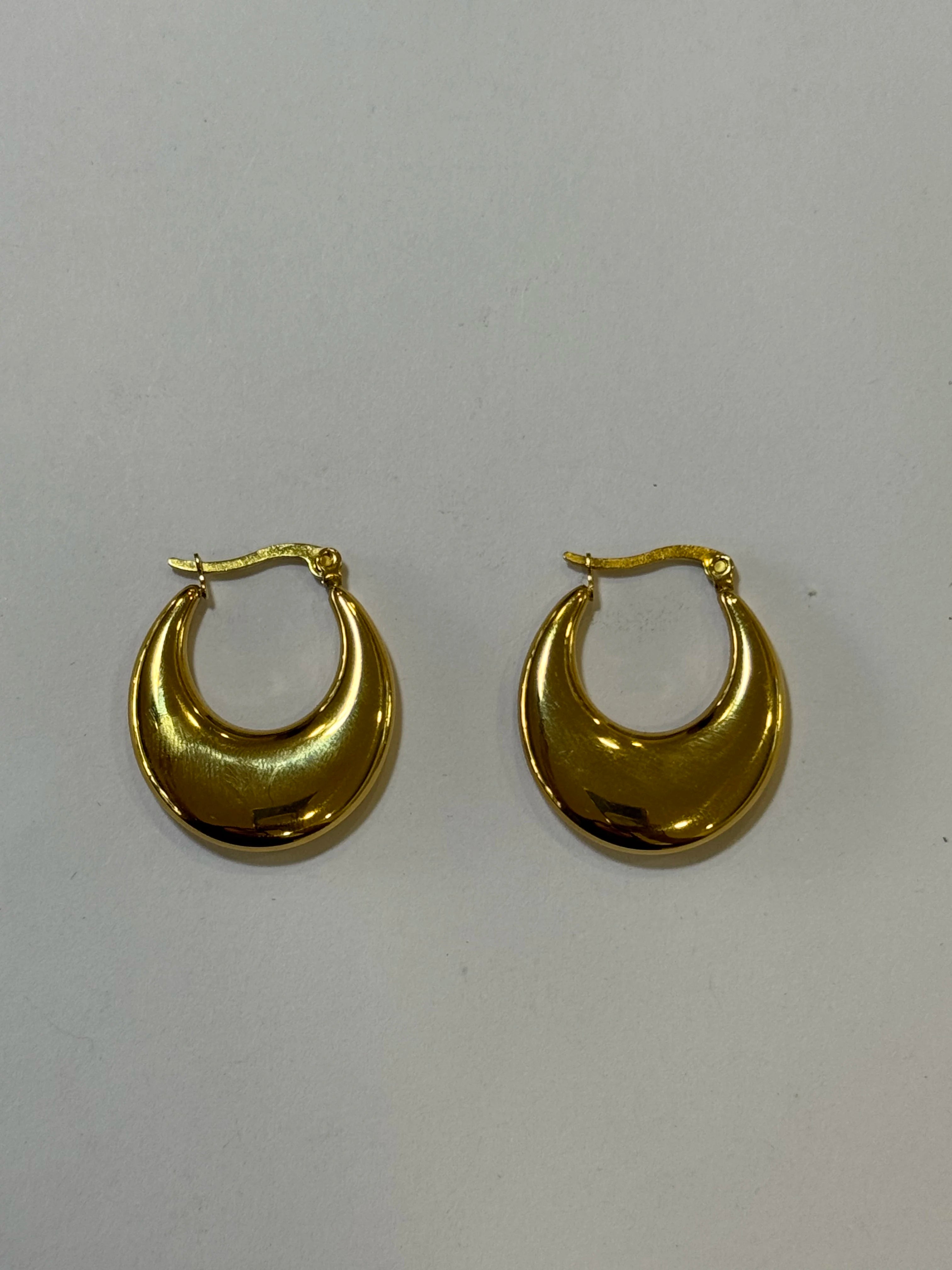 Aretes Acero Inoxidable 18k - 35 - aretes Mundo Chic