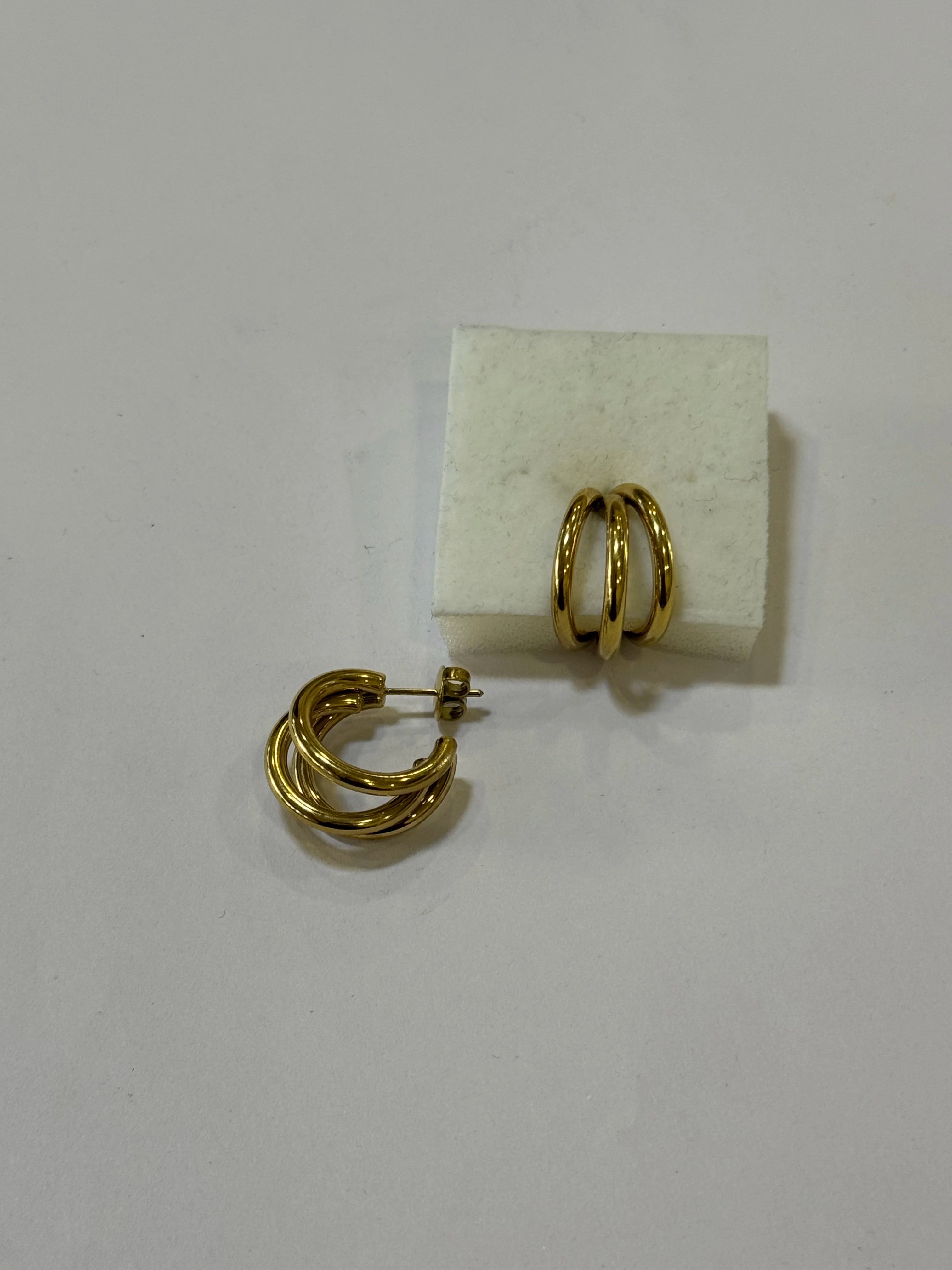 Aretes Acero Inoxidable 18k - 29 - aretes Mundo Chic
