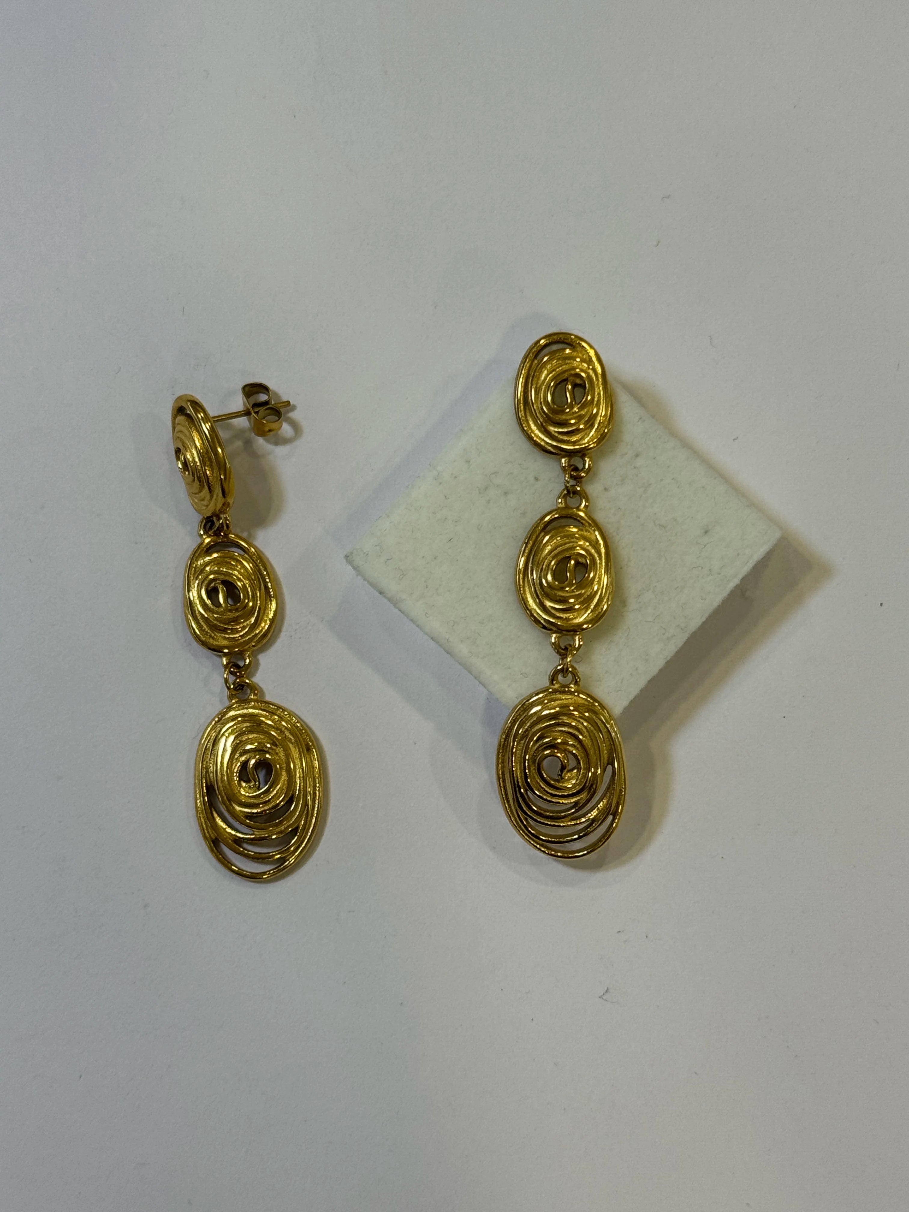 Aretes Acero Inoxidable 18k - 4 - aretes Mundo Chic