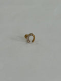 Herradura con zirconias. Piercing labret de acero quirúrgico 316L - piercings Mundo Chic