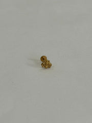 Abejita 3D dorada. Piercing labret de acero quirúrgico 316L - piercings Mundo Chic