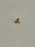 Delfin dorado. Piercing labret de acero quirúrgico 316L - piercings Mundo Chic