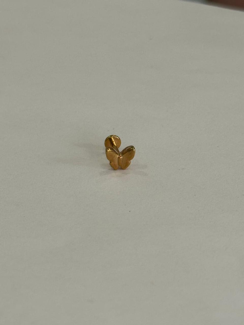 Mariposa 3D. Piercing labret de acero quirúrgico 316L - piercings Mundo Chic