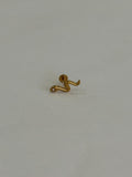 Serpiente dorada. Piercing labret de acero quirúrgico 316L - piercings Mundo Chic