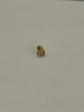 Corazón con 3 zirconias. Piercing labret de acero quirúrgico 316L - piercings Mundo Chic