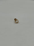 Corazón hueco dorado. Piercing labret de acero quirúrgico 316L - piercings Mundo Chic
